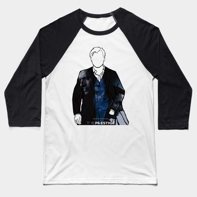 Christopher Nolan Portrait (The Prestige) Baseball T-Shirt by Youre-So-Punny